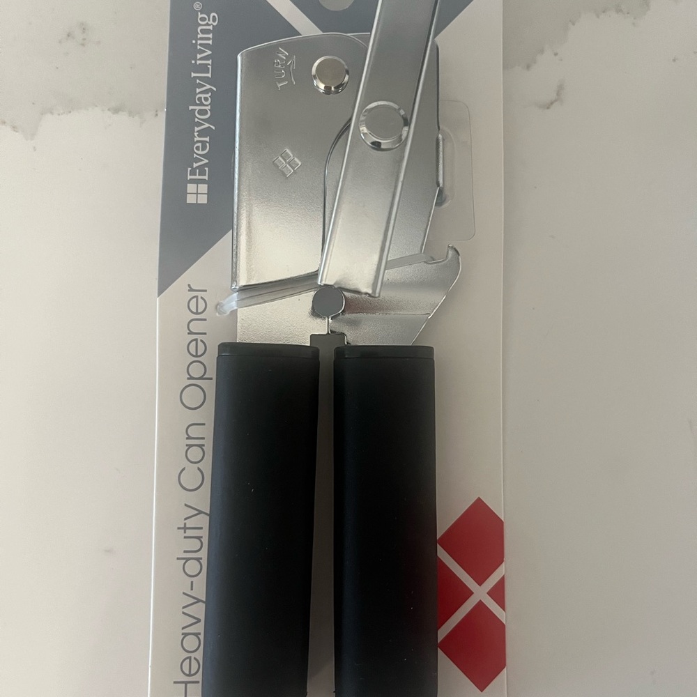 Everyday Living Silver and Black Can Opener